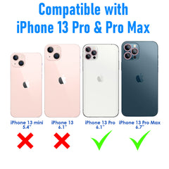 [3+1] CamLabs iPhone 13 Pro & iPhone 13 Pro Max Camera Lens Protector - 4PC Set Anti-Scratch, 9H Hardness Tempered Glass - Case Friendly, Easy to Install iPhone 13 Pro Max Screen Protector For Lenses, Microfiber Phone Cleaning Sticker - Pink Bling