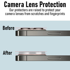 [2 Pack] CamLabs Bling Camera Lens Protector for iPhone 13 6'1" & iPhone 13 Mini 5.4"- Diamond Glitter iPhone 13 Camera Lens Cover - Case Friendly, Easy to Install, Microfiber iPhone Cleaning Sticker Included - Silver+Rose Gold